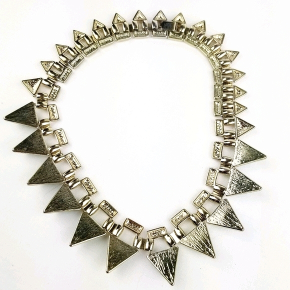 Gold & Mint Green Pyramid Necklace - Picture 7 of 9